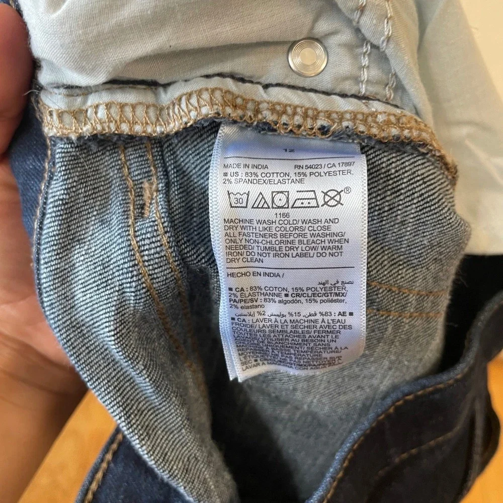 Bundle Old Navy Boys Slim Fit/ Skinny Dark Wash Jeans Size 12 2 Pairs